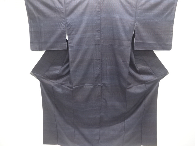 JAPANESE KIMONO / YUKI TSUMUGI / WOVEN GEOMETRIC